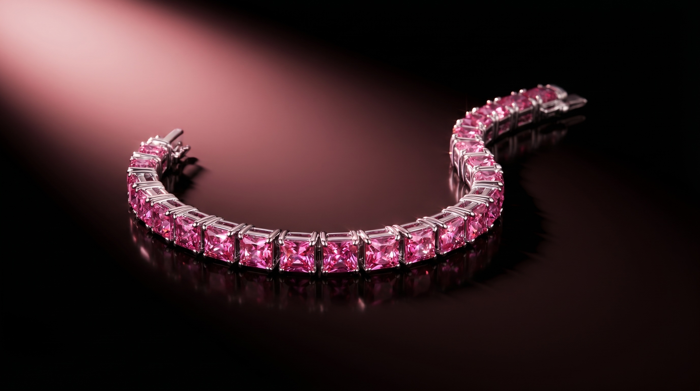 Pink sapphire bracelet